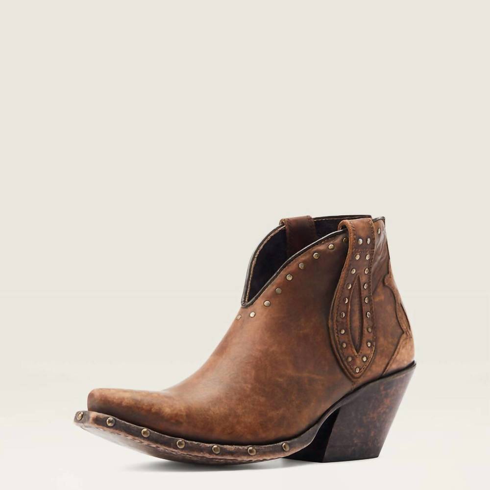 NEW ARIAT women's greeley western boot bootie in brown